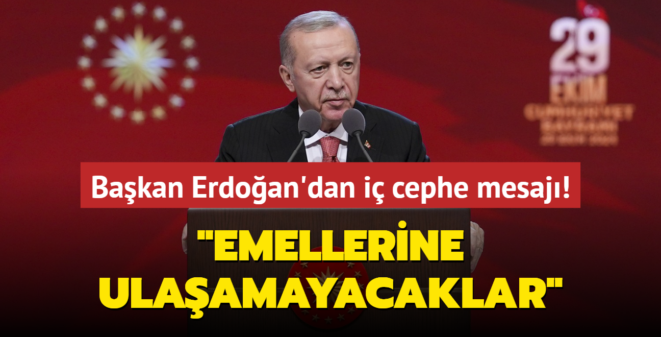 Bakan Erdoan'dan i cephe mesaj! er gleri emellerine ulaamayacak