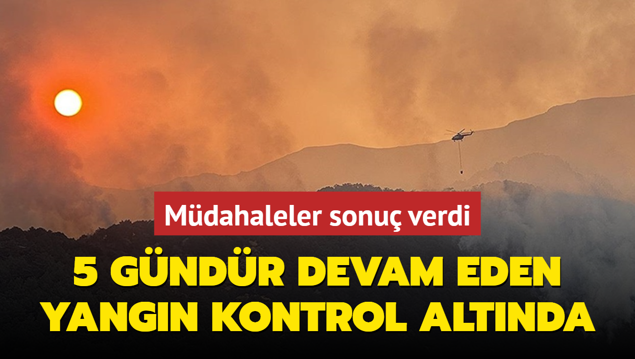 Denizli'de 5 gndr devam eden orman yangn kontrol altna alnd