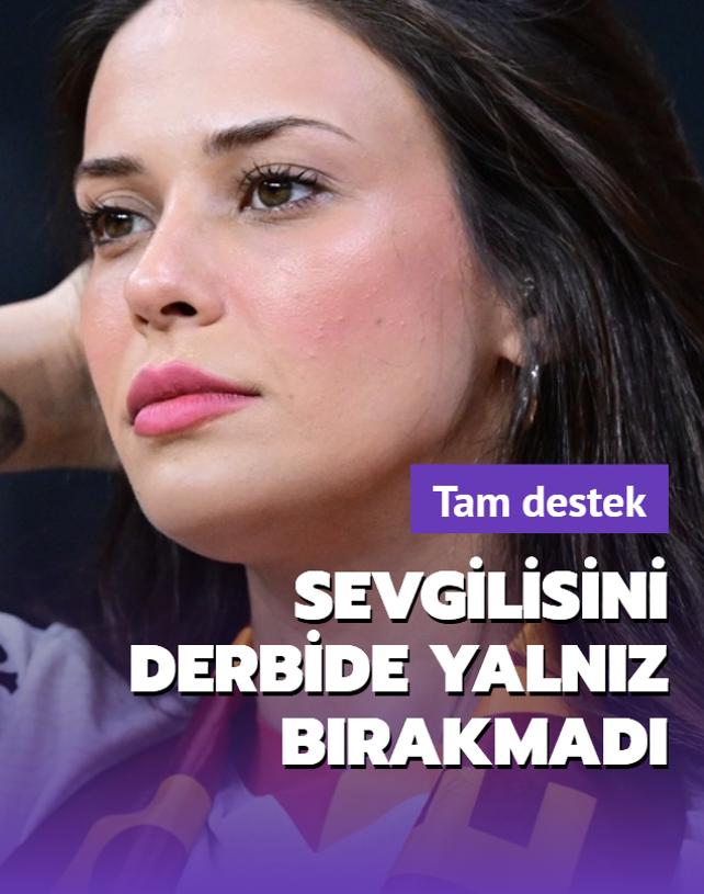 Sevgilisini derbide yalnz brakmad