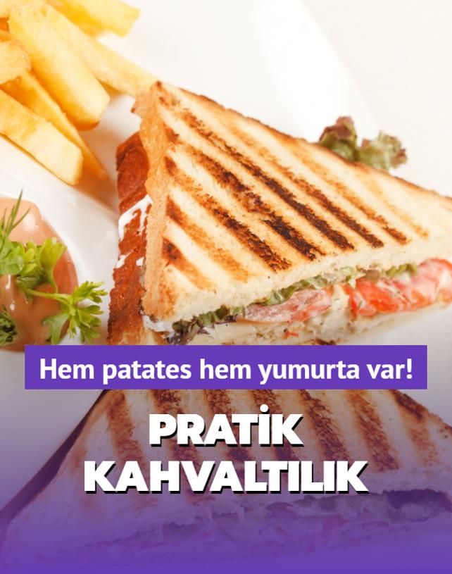 Hem patates hem yumurta var! Pratik ve doyurucu kahvaltlk tarifi