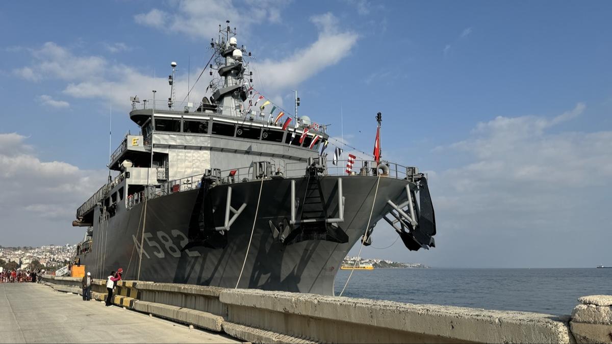 TCG Alemdar gemisi Tekirda'da ziyarete ald
