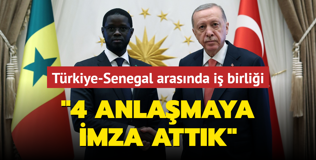 Trkiye-Senegal arasnda i birlii... Bakan Erdoan "4 anlamaya imza attk"