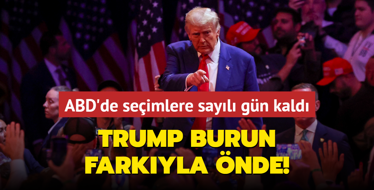 ABD'de seimlere sayl gn kald... Trump burun farkyla nde!