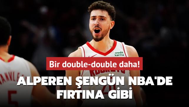 Alperen engn NBA'de frtna gibi! Bir  double-double daha