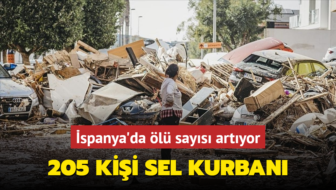 spanya'da l says artyor... 205 kii sel kurban oldu