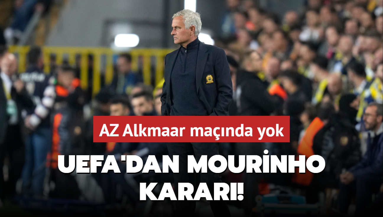 UEFA'dan Mourinho karar! AZ Alkmaar manda yok