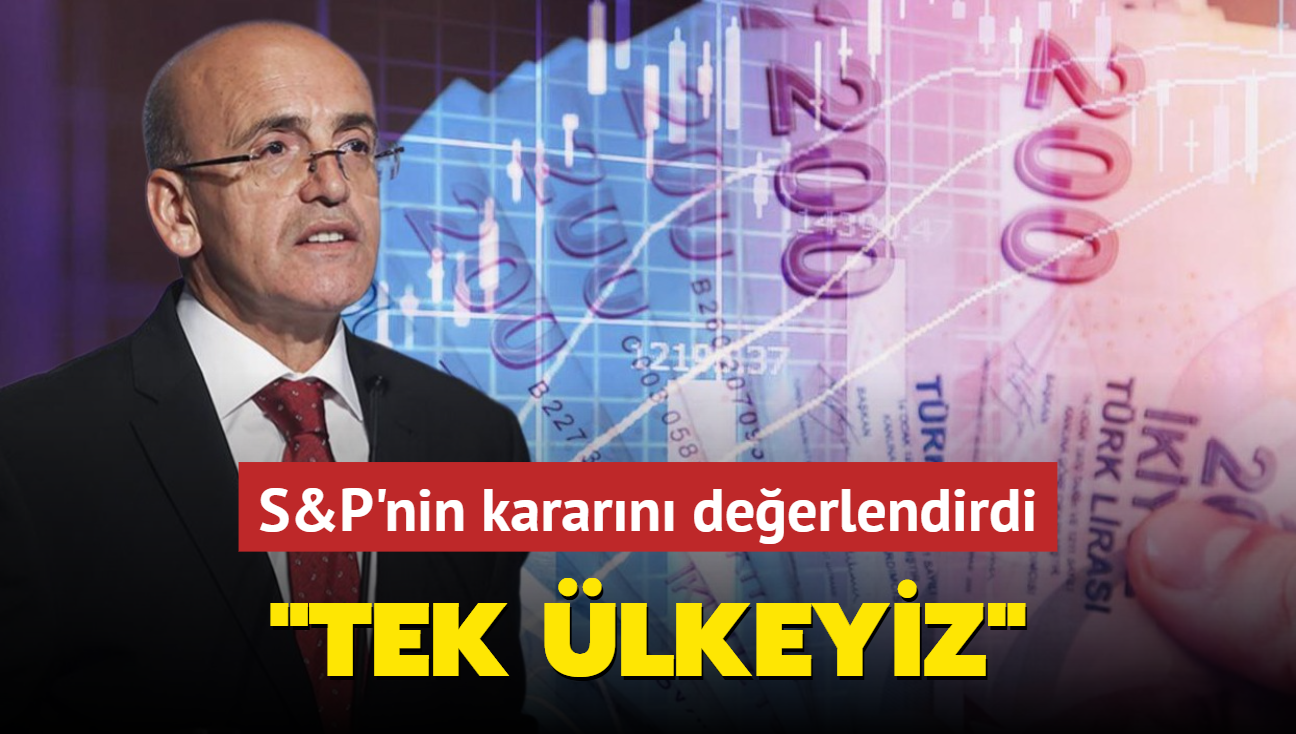 Bakan imek S&P'nin kararn deerlendirdi: Tek lkeyiz