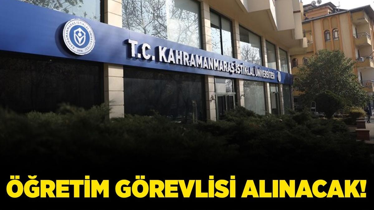 Kahramanmara stiklal niversitesi retim Grevlisi alacak!