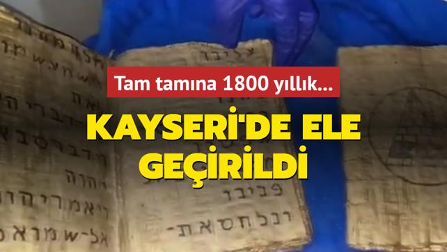 Kayseri'de ele geirildi... Tam tamna 1800 yllk!