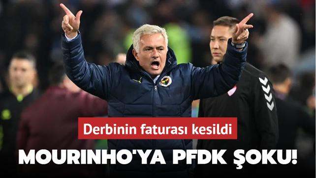 Derbinin faturas kesildi! Jose Mourinho'ya PFDK oku