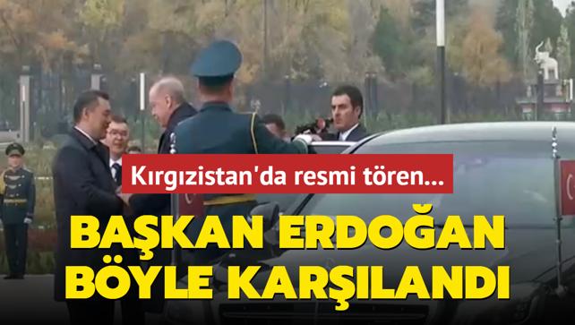 Krgzistan'da resmi tren... Bakan Erdoan byle karland