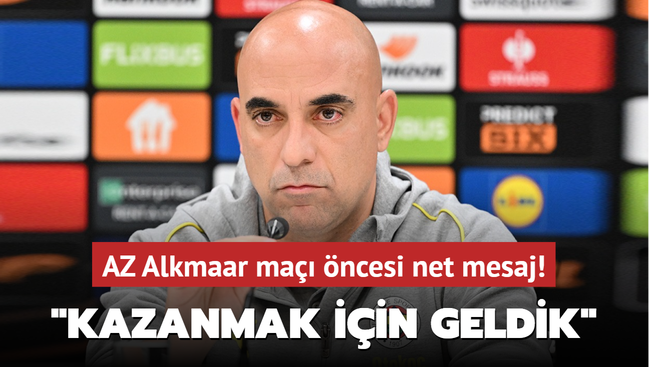 AZ Alkmaar ma ncesi net mesaj! "Buraya kazanmak iin geldik"