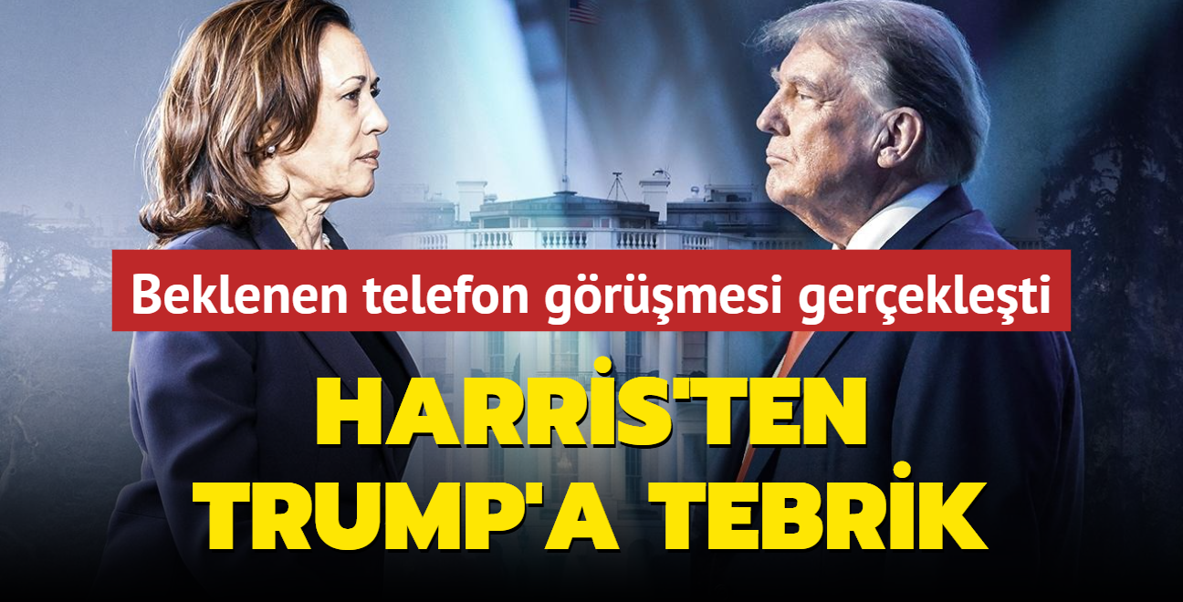 Harris, Trump' arayarak seim zaferi nedeniyle tebrik etti