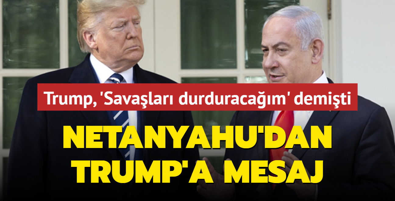 Netanyahu'dan Trump'a: Tarihin en byk geri dnn tebrik ediyorum