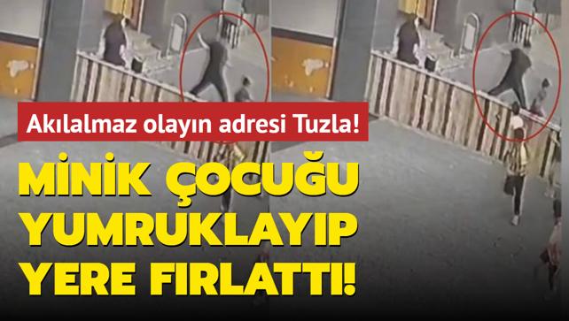 Aklalmaz olayn adresi stanbul: Minik ocuu yumruklayp yere frlatt!