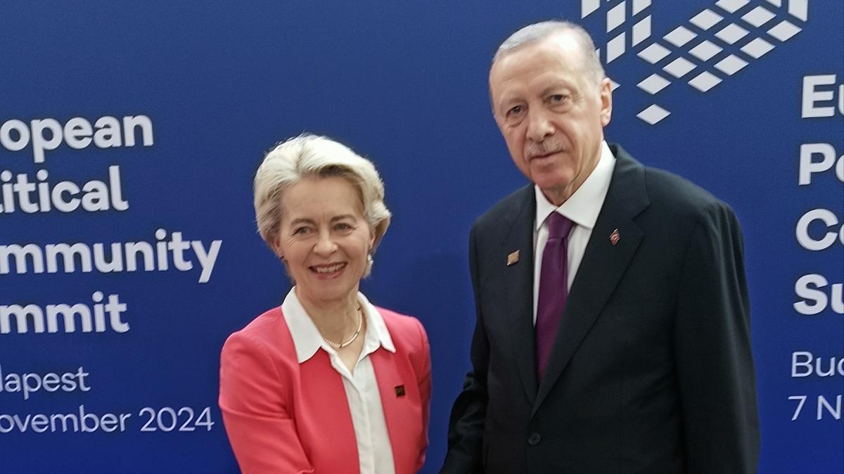 Bakan Erdoan, Ursula von der Leyen ile grt