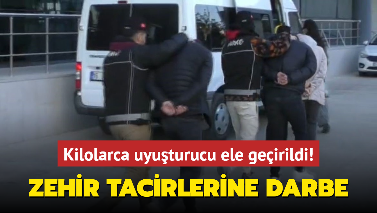 Zehir tacirlerine darbe... Kilolarca uyuturucu ele geirildi!