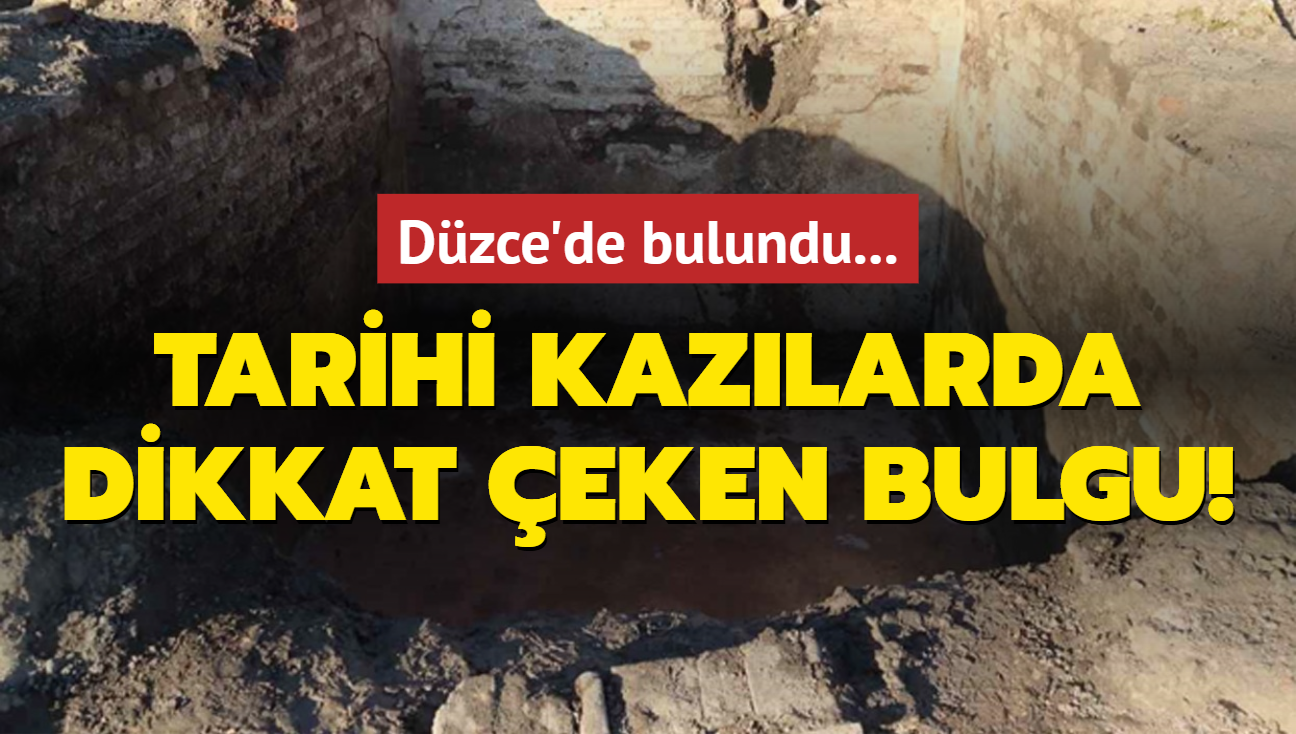 Dzce'de bulundu... Tarihi kazlarda dikkat eken bulgu!