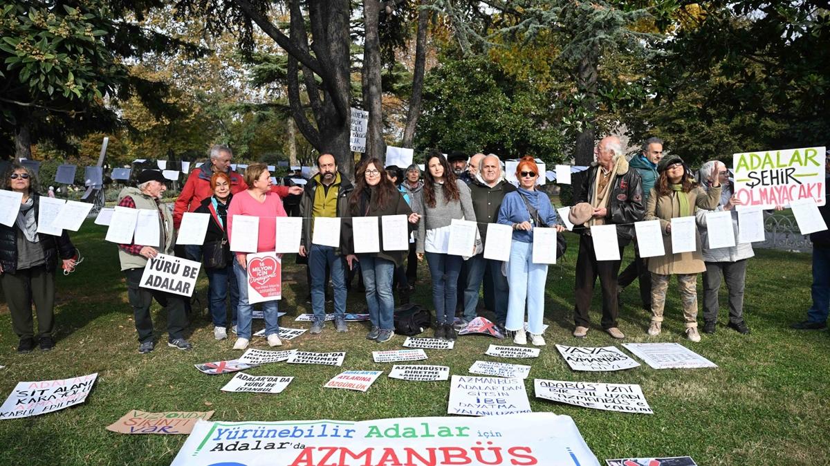 Adallarn BB'ye tepkisi sryor... Sarahane'de eylem yaptlar