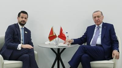 Bakan Erdoan, Karada Cumhurbakan Milatovic ile grt