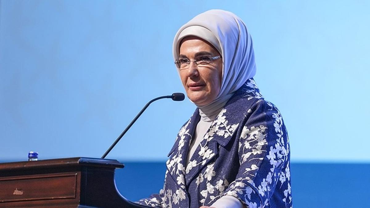 Emine Erdoan, COP29'da iklim gnlls genlerle bir araya geldi