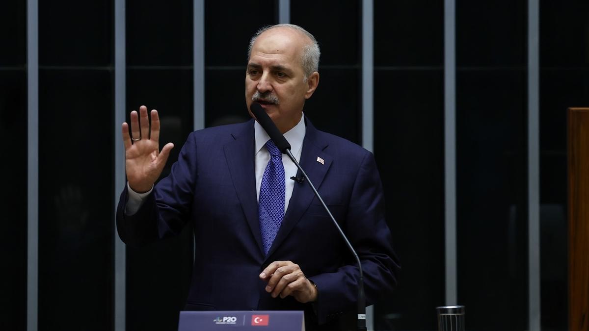 TBMM Bakan Kurtulmu'tan terrle mcadele mesaj