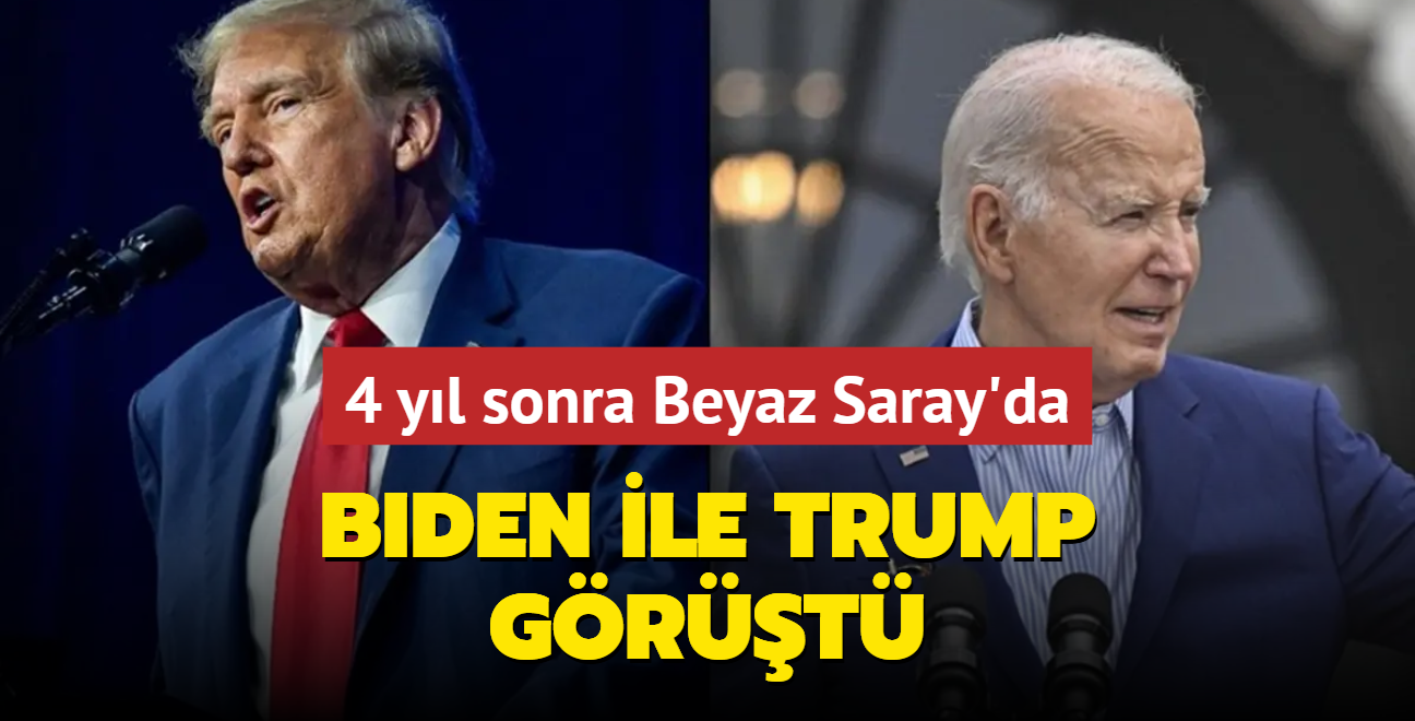 4 yl sonra Beyaz Saray'da! ABD Bakan Biden ile Trump grt