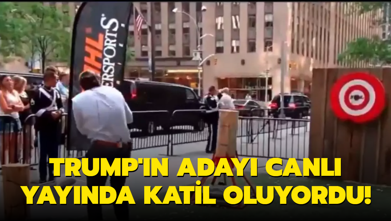 Trump'n aday canl yaynda katil oluyordu!