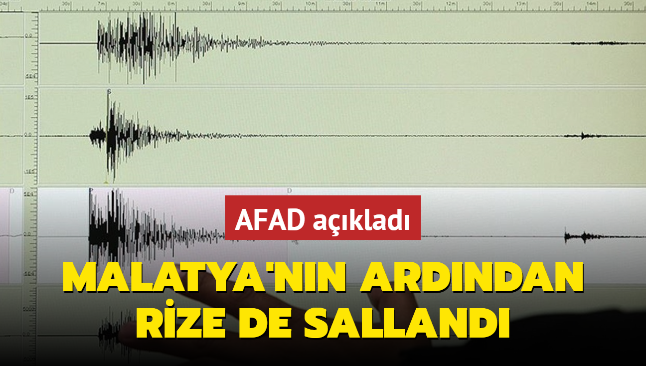 AFAD aklad! Malatya'nn ardndan Rize de salland