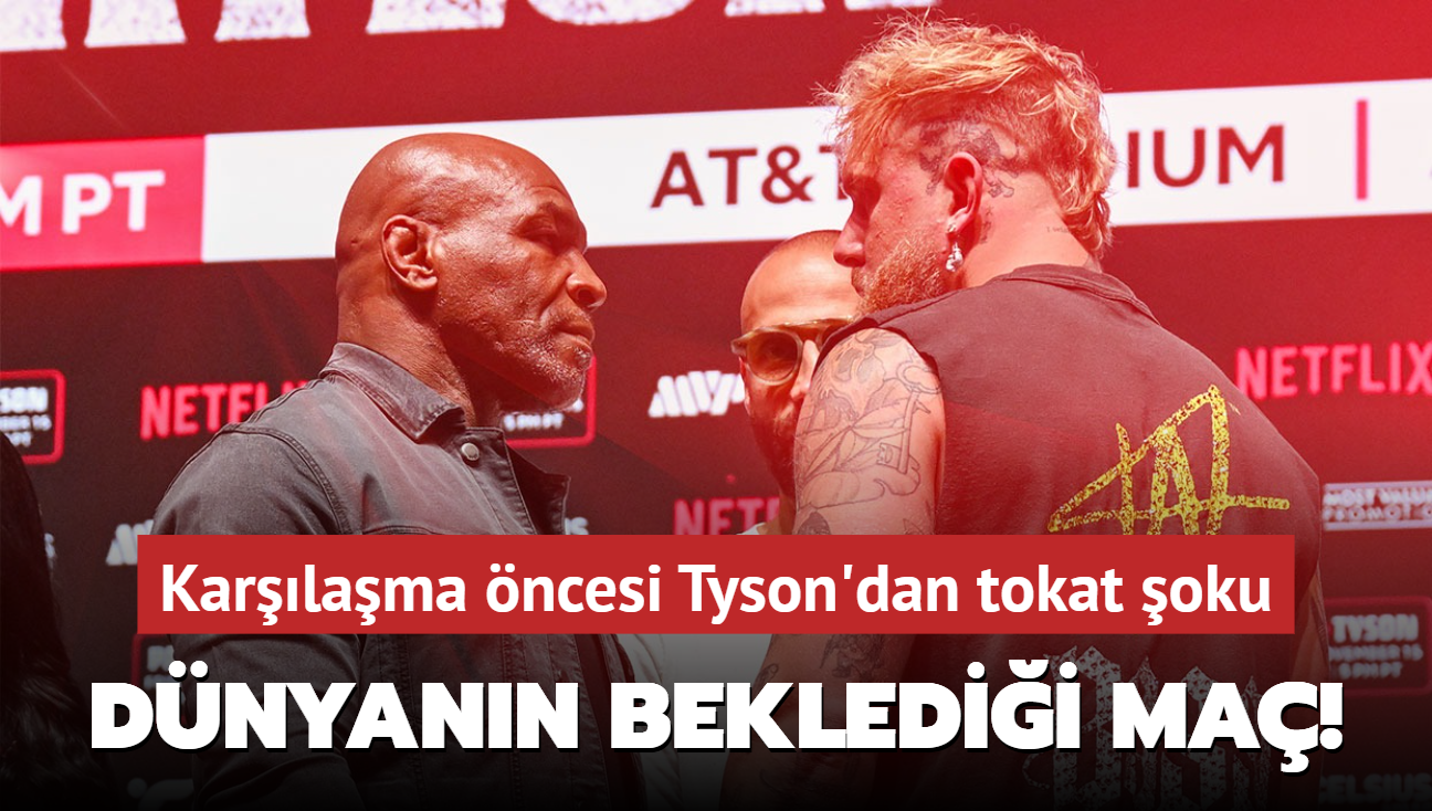 Dnyann bekledii ma! Karlama ncesi Tyson'dan tokat oku