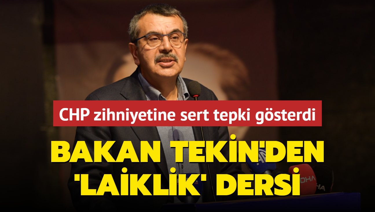 Bakan Tekin'den CHP zihniyetine sert tepki... "Laiklikten anladnz camileri ahra evirmek"