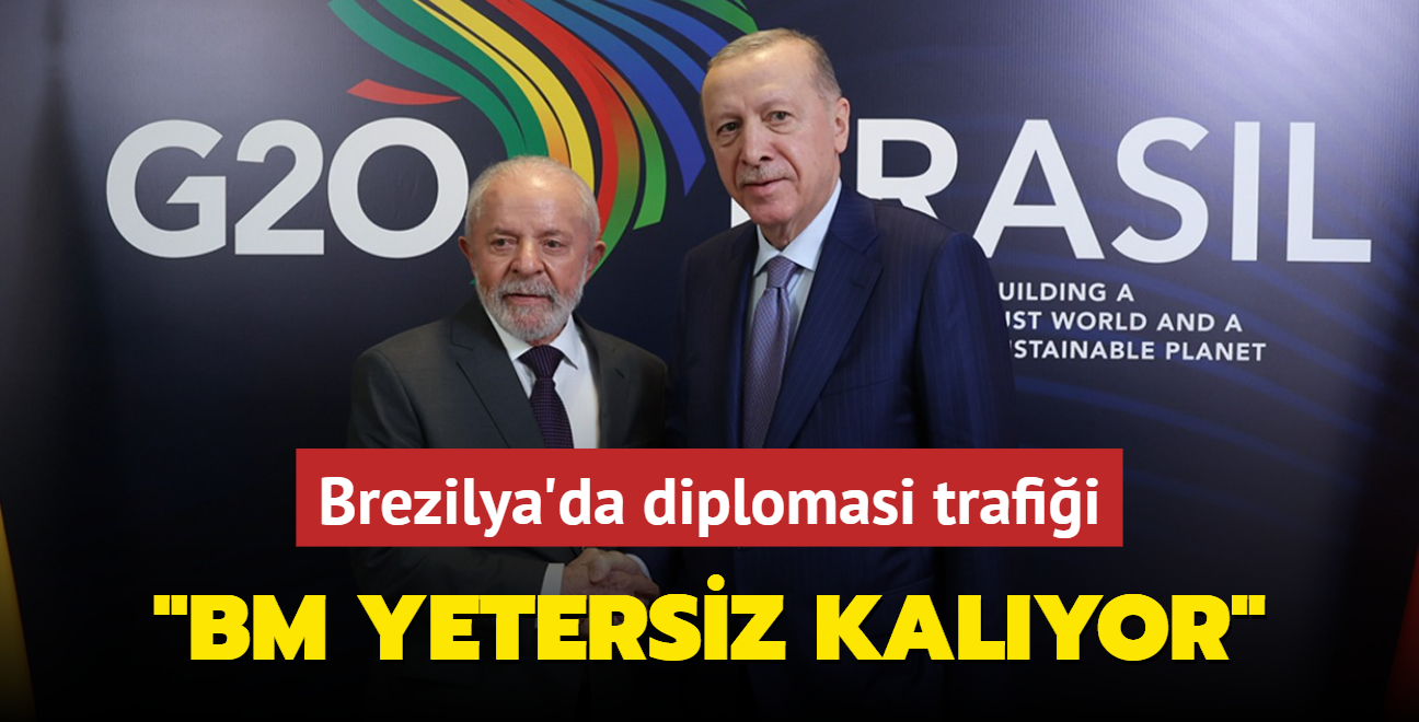 Bakan Erdoan'dan Brezilya'da diplomasi trafii... "BM yetersiz kalyor"