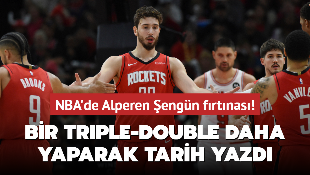 NBA'de Alperen engn frtnas! Bir triple-double daha yaparak tarih yazd