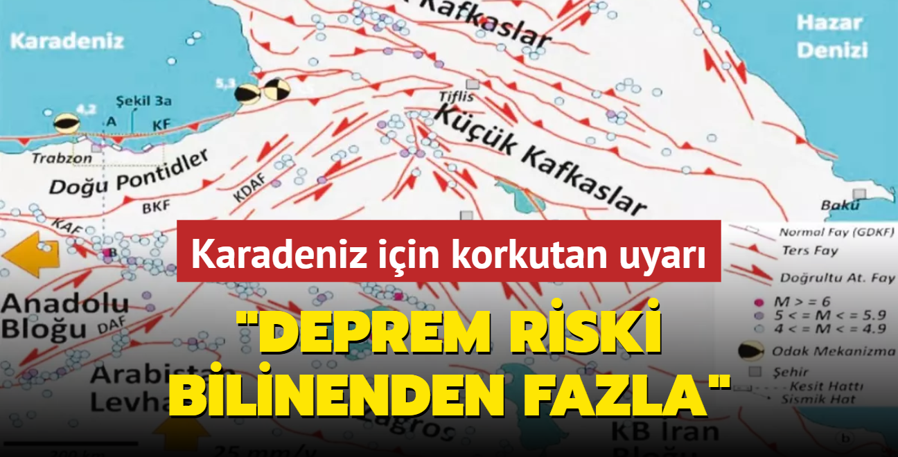 Karadeniz'de deprem riski bilinenden fazla