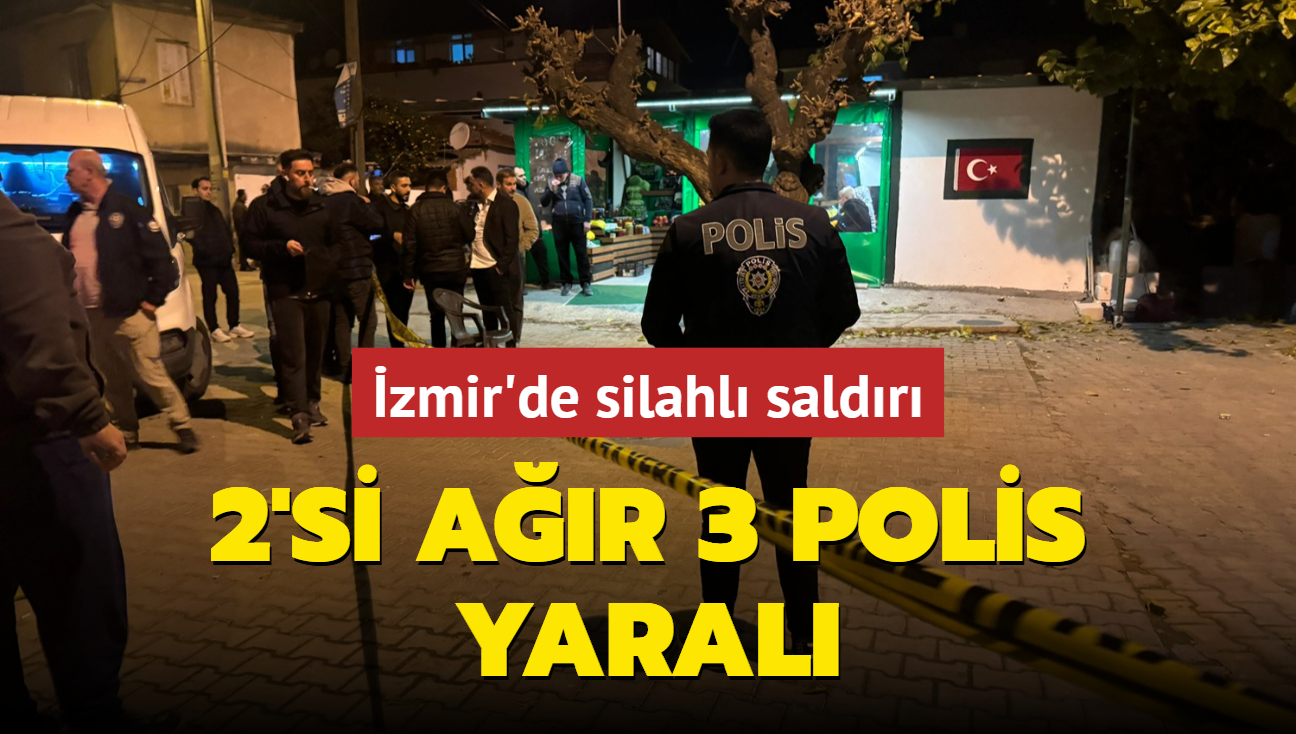 zmir'de polislere silahl saldr: 3 yaral