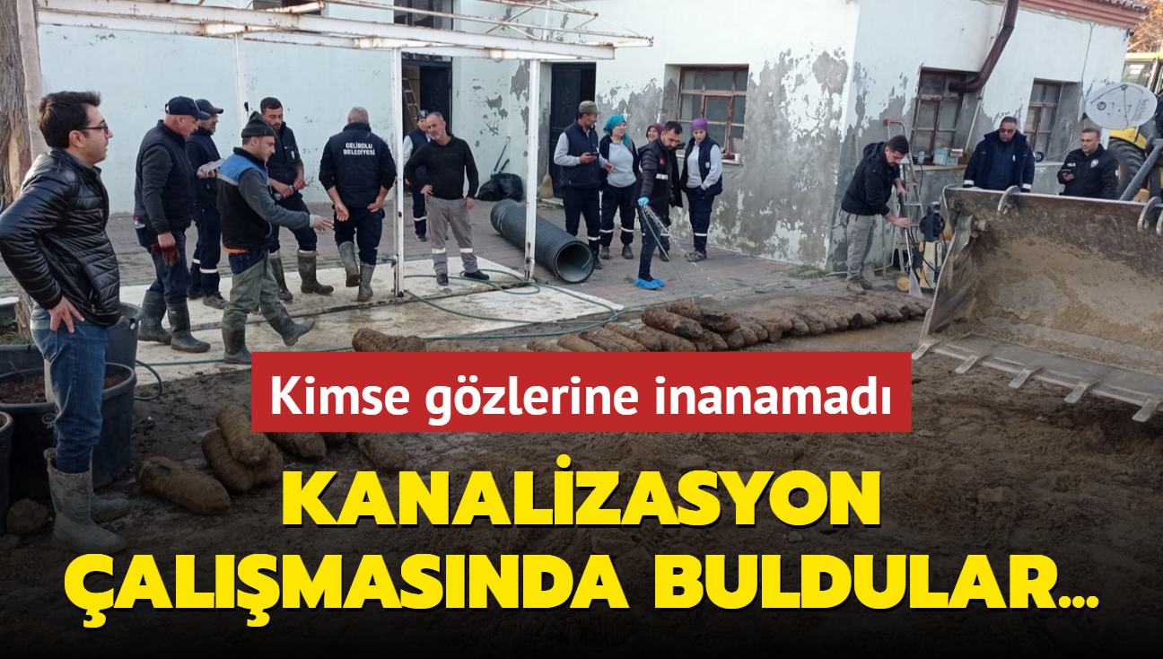 Kimse gzlerine inanamad: Kanalizasyon yenilerken top mermisi buldular