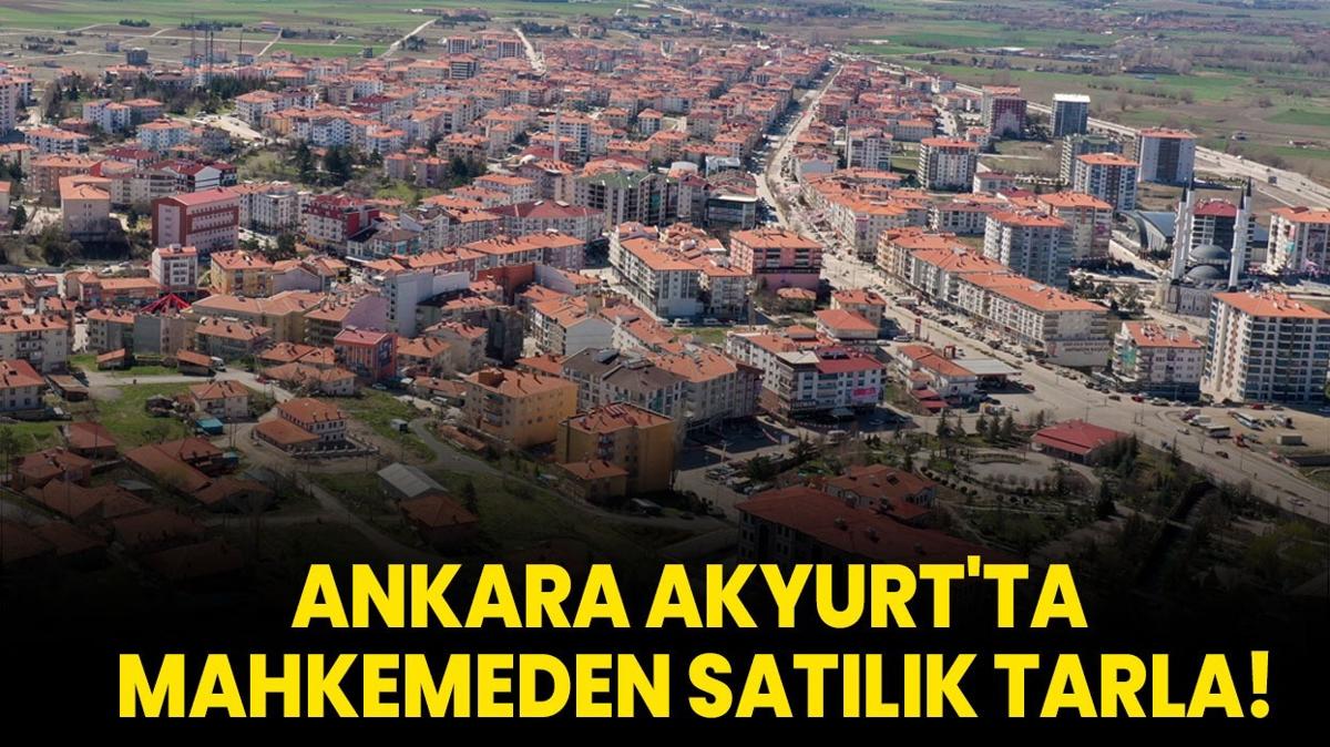 Ankara Akyurt'ta mahkemeden satlk tarla!