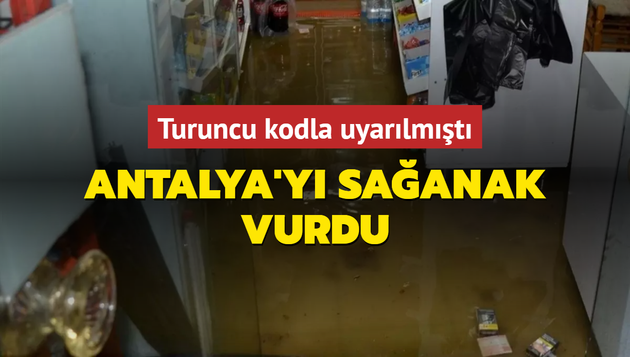 Turuncu kodla uyarlan Antalya'y saanak vurdu