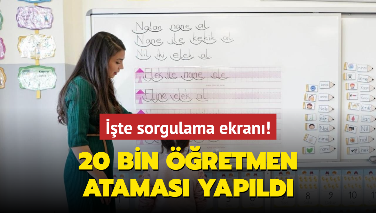 20 bin retmen atamas yapld... te sorgulama ekran!