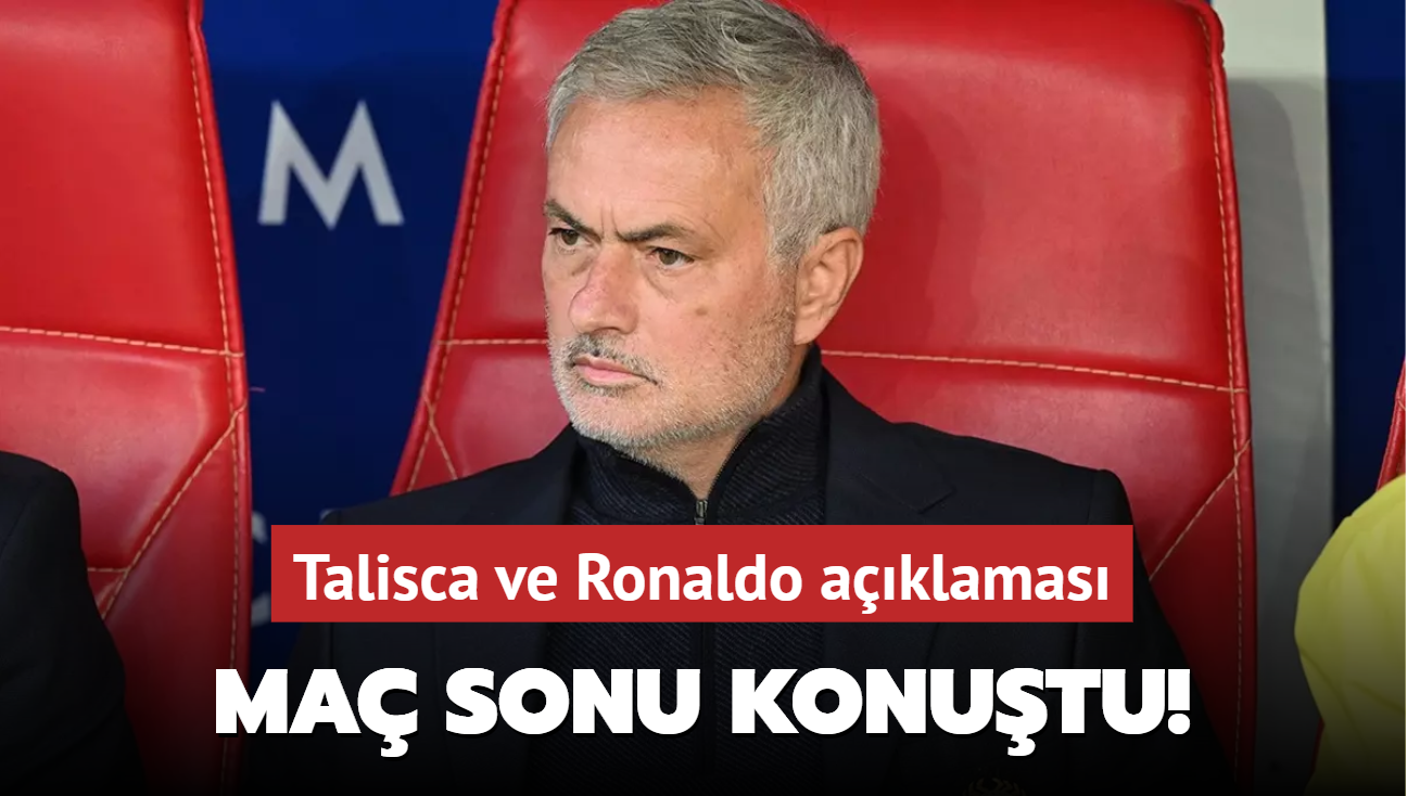 Talisca ve Ronaldo aklamas! Jose Mourinho ma sonu konutu