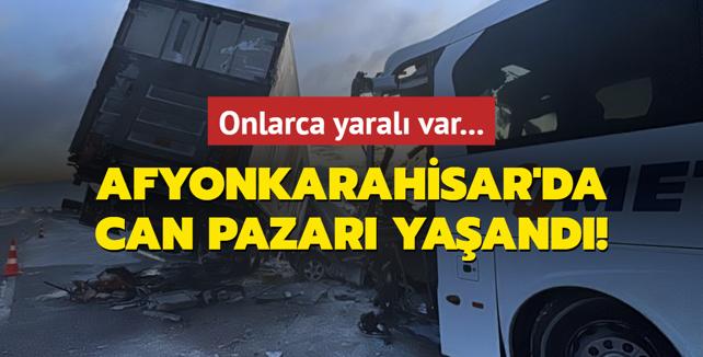 Afyonkarahisar'daki kazada can pazar yaand! Onlarca yaral var...