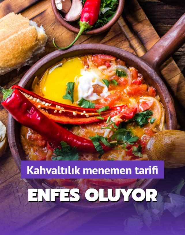 akarl veya akarsz fark etmez! Nefis kahvaltlk menemen tarifi: Ekmek bandrn