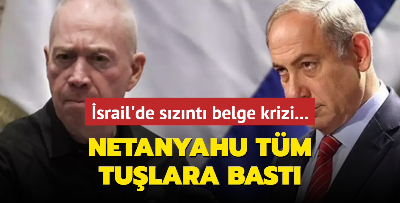 srail'de sznt belge krizi: Netanyahu tm tulara bast