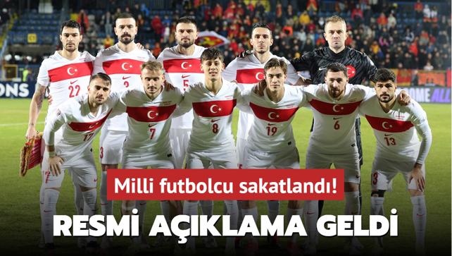 Milli futbolcu sakatland! Resmi aklama geldi