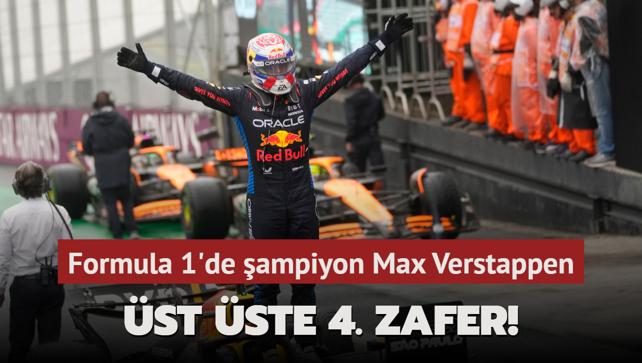 st ste 4. zafer! Formula 1'de ampiyon Max Verstappen