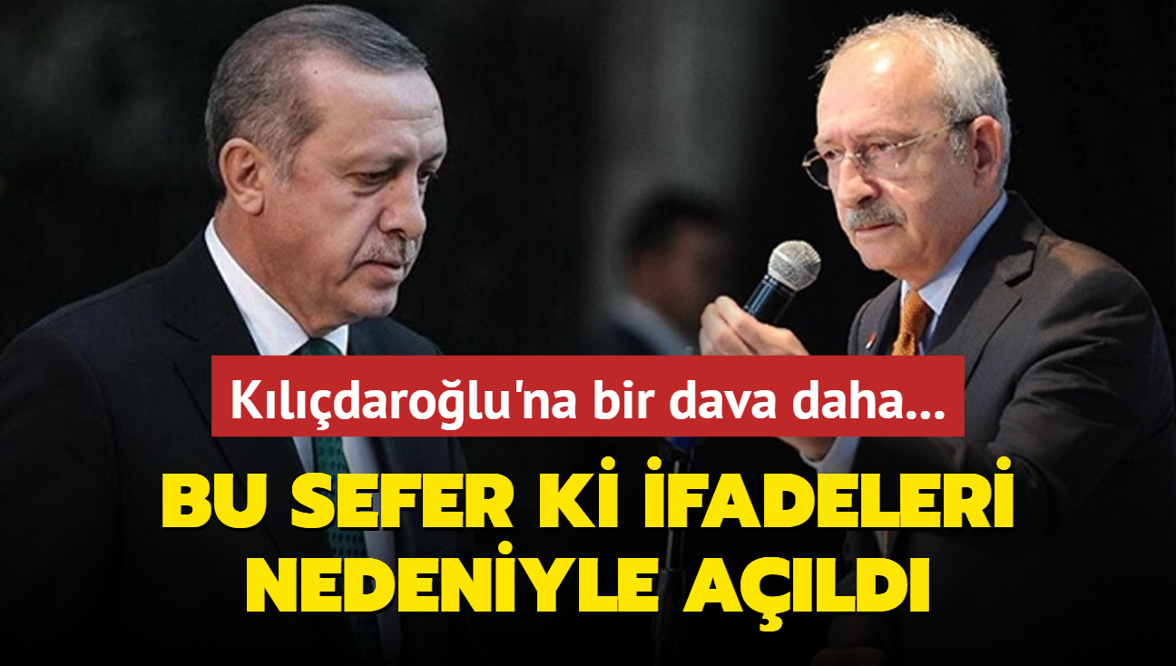 Bakan Erdoan'dan Kldarolu'na bir dava daha... Bu sefer ki ifadeleri nedeniyle ald