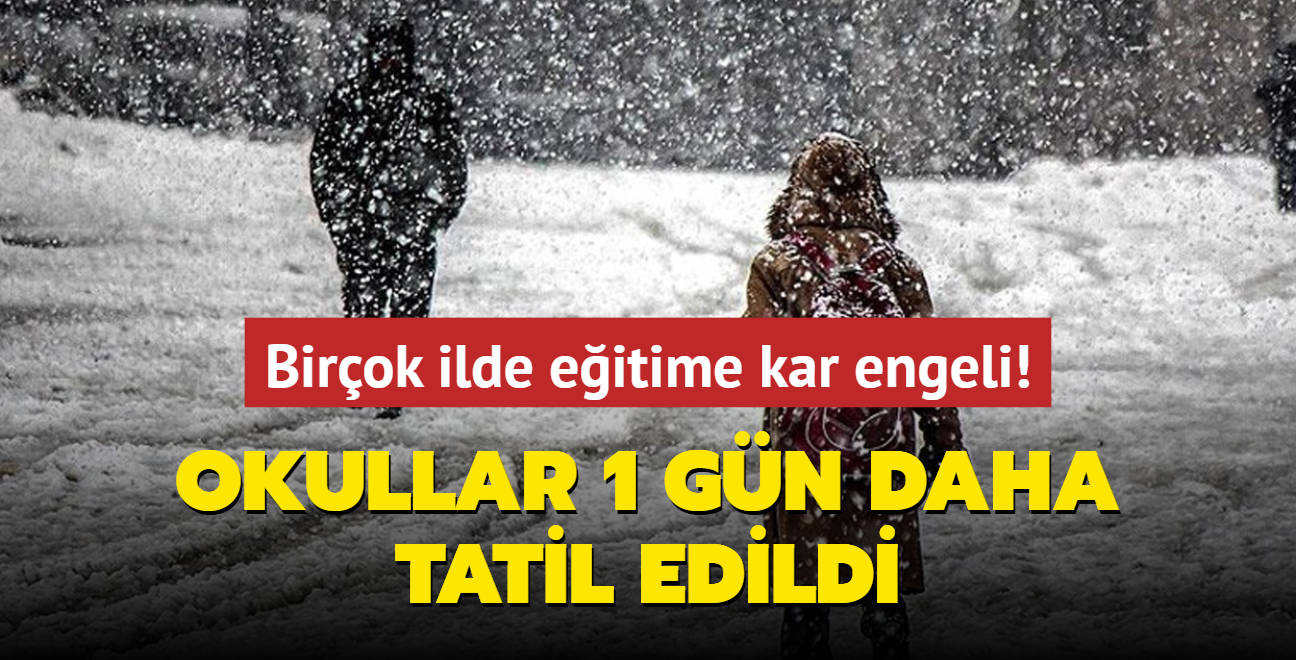 Birok ilde eitime kar engeli! Okullar 1 gn daha tatil edildi