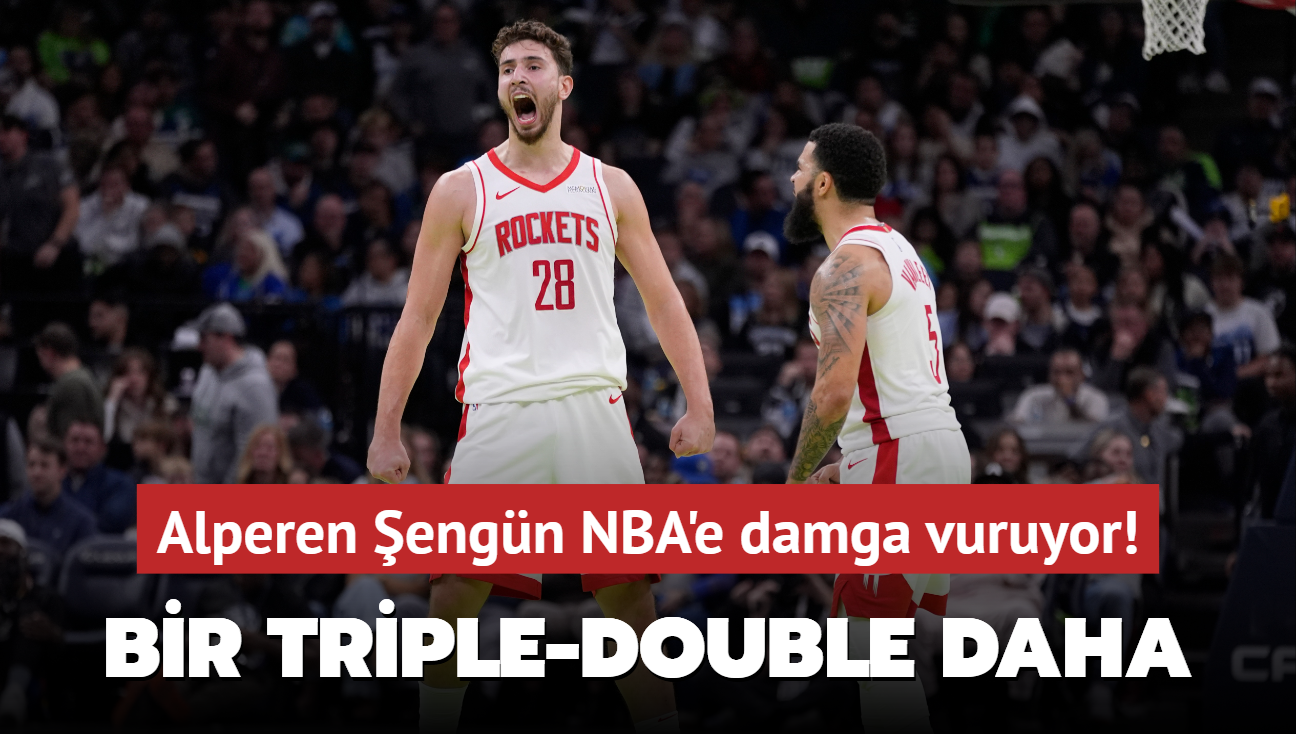 Alperen engn NBA'e damga vuruyor! Bir triple-double daha