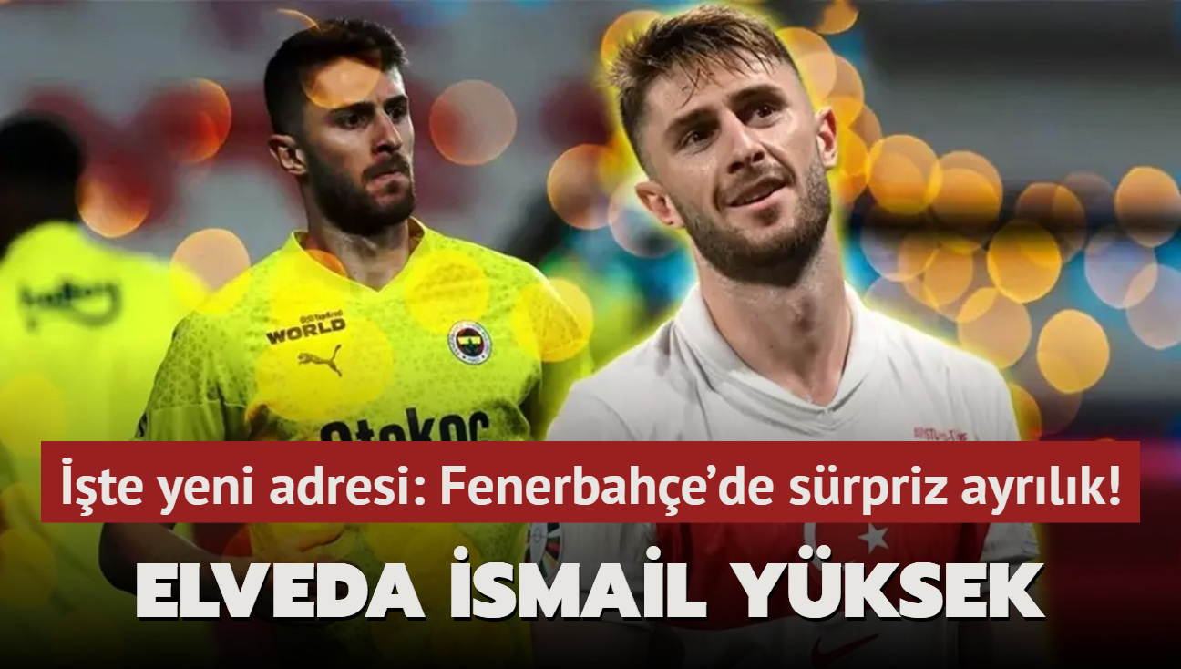 Elveda smail Yksek! Yeni adresi belli oldu: Fenerbahe'de srpriz ayrlk