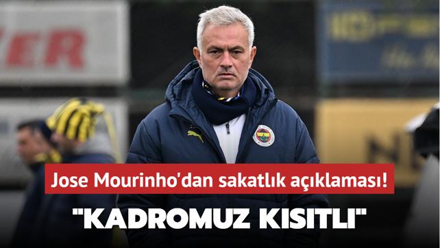 Jose Mourinho'dan sakatlk aklamas! "Kadromuz kstl"